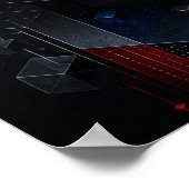 Affiche de structure abstraite 3D géométrique impo (Coin)