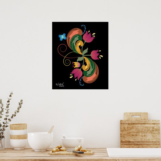 Affiche de style Art populaire scandinave (Cuisine)