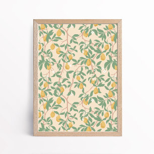 Affiche de style chinoiserie d'arbre à citron grim
