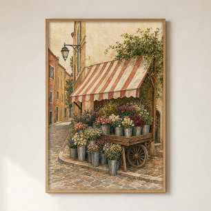 Affiche de style cottagecore à l'aquarelle de char