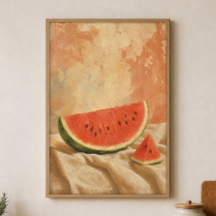 Affiche de style cottagecore représentant une tran