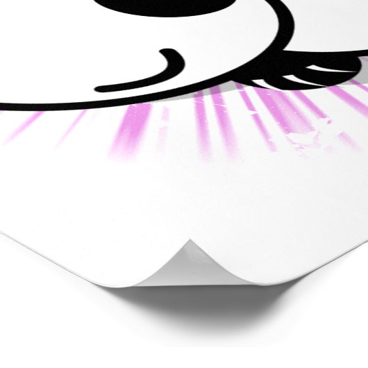 affiche de style mignonne de panda - rose (Coin)