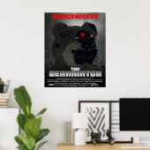 Affiche de style pour le cinéma du BEARINATOR (Bureau à domicile)