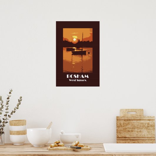 Affiche de style rétro de Bosham 1920 (Cuisine)