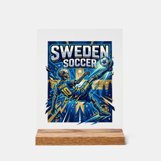 Affiche de style squelette de foot suédois Nations (Recto)