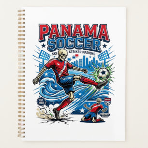 Affiche de style squelette de football de Panama N
