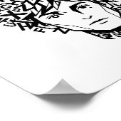 Affiche de style vectoriel représentant un visage (Coin)