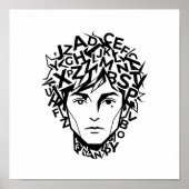Affiche de style vectoriel représentant un visage (Devant)