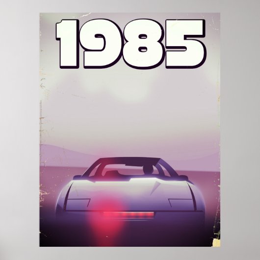affiche de supercar vintage 1985 (Devant)