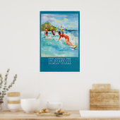 Affiche de surf à Hawaï Impression de voyage Surf  (Cuisine)