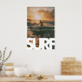 Affiche de surf au coucher du soleil Impression d' (Cuisine)