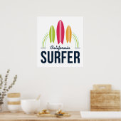 Affiche de surf de localisation personnalisée (Cuisine)