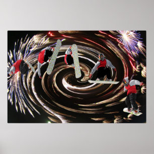 Affiche de surf des neiges