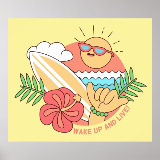 Affiche de surf d'été (Devant)