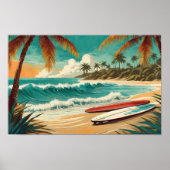 Affiche de surf rétro (Devant)
