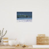 Affiche de surfeurs dans une vague (Cuisine)