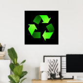 Affiche de symbole de recyclage (Bureau à domicile)