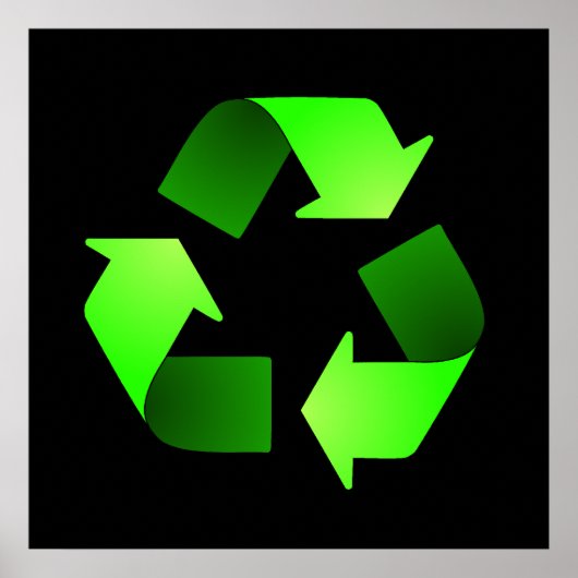 Affiche de symbole de recyclage (Devant)