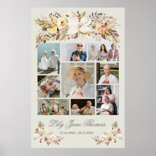 Affiche de sympathie pour collage de photos de sou