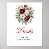 Affiche de table Boissons Teinte de verdure Bourgo (Devant)
