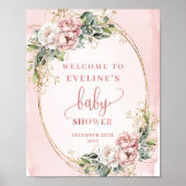 Affiche de table de bienvenue pour Baby Shower Fle (Devant)
