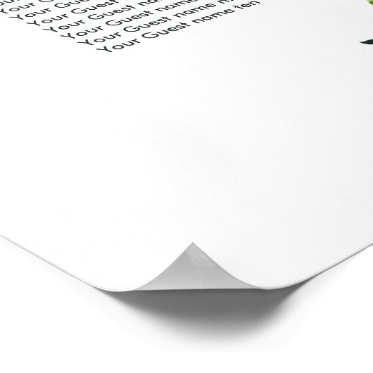 Affiche de table pour les 40 ans de mariage Rubis (Coin)