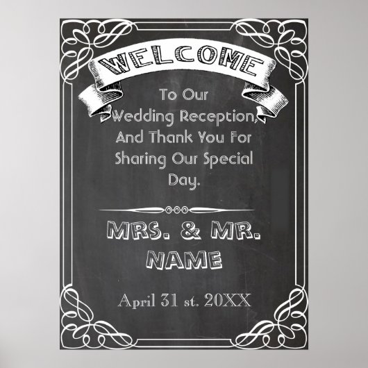 affiche de tableau, affiche de mariage de tableau  (Devant)