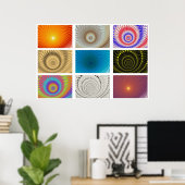 Affiche de tableau de cercles (Bureau à domicile)