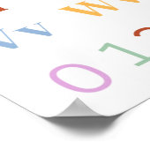 Affiche de tableau de la classe d'alphabet de l'al (Coin)
