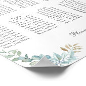 Affiche de tableau de sièges de 10 tables à aquare (Coin)