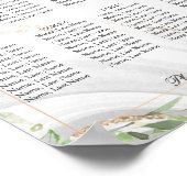 Affiche de tableau de sièges de 8 tables à aquarel (Coin)