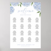 Affiche de tableau de sièges extra large Hydrangea (Devant)
