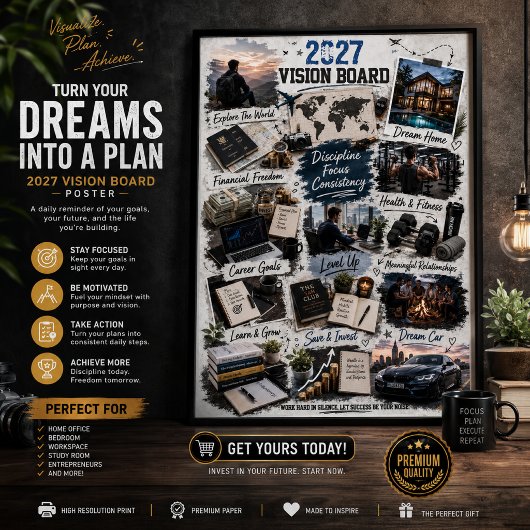 Affiche de tableau de vision pour hommes – Art mur