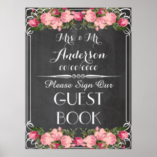 affiche de tableau noir ,affiche de livre d'or de