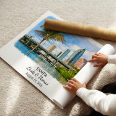 Affiche de Tampa Floride, Aquarelle, Sur mesure