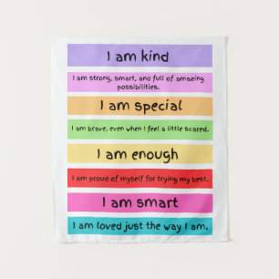 AFFICHE DE TAPISSERIE D'AFFIRMATIONS