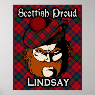 Affiche de tartan écossais Clan Lindsay