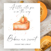 Affiche de tarte de citrouille d'automne - les béb