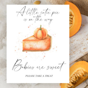 Affiche de tarte de citrouille d'automne - les béb