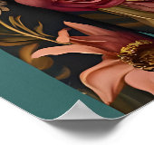 Affiche de teckel en costume, Portrait de teckel (Coin)