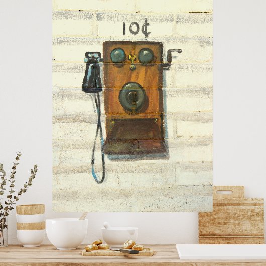 affiche de téléphone payant antique (Cuisine)