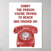 Affiche de téléphone rétro drôle Citation de ruptu (Devant)