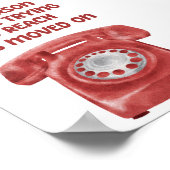 Affiche de téléphone rétro drôle Citation de ruptu (Coin)