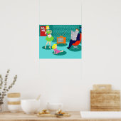 Affiche de télévision classique des années 1950 (Cuisine)