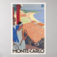 Affiche de tennis d'art de Monte Carlo Roger Brode