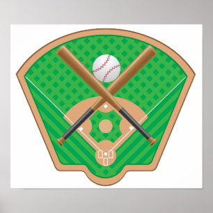 Affiche de terrain de base-ball