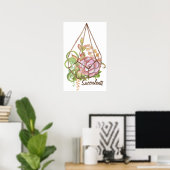 Affiche de terrarium de succulentes à l'aquarelle (Bureau à domicile)