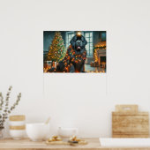 Affiche de Terre-Neuve décorée pour Noël (Cuisine)