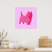 Affiche de Terrier Cairn Rose (Cuisine)
