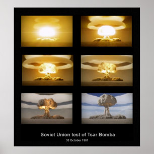 Affiche de test de l'URSS Tsar Bomba